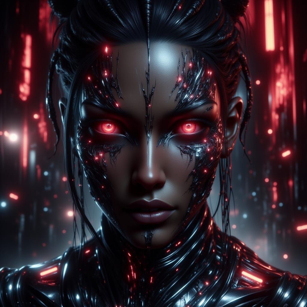 Cyberpunk Medictech in Futuristic Armor