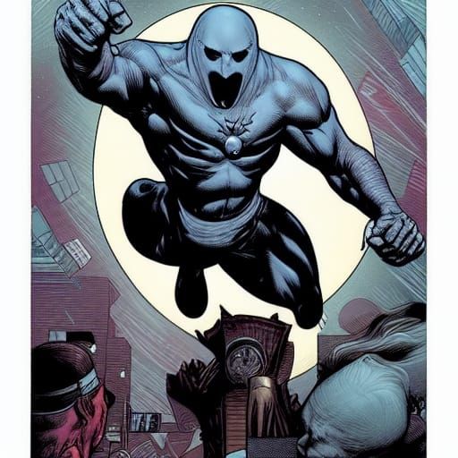 Moon Knight Comic Book Art Illustration