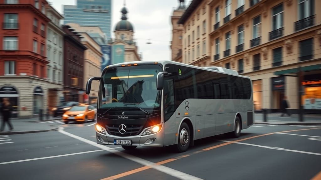 Mercedes Bus in German City