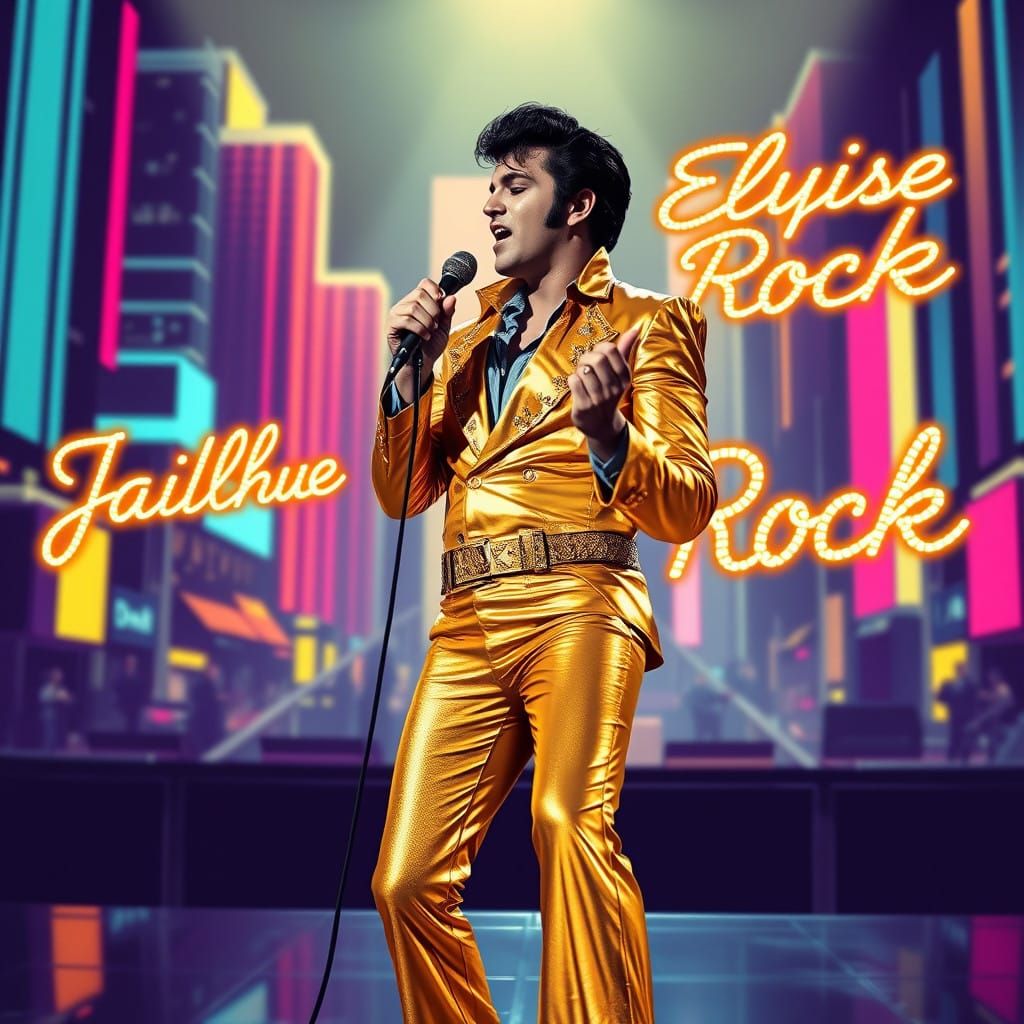Elvis Presley Performs 'Jailhouse Rock' in Vibrant Holograph...