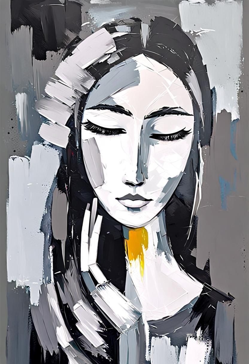 Vibrant Pop-Expressionism Portrait with Impasto Textures