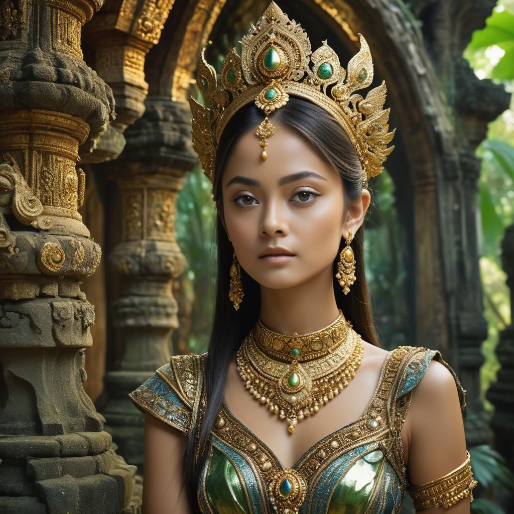 Jasmine Thompson as Shakti in Jungle Temple Ruins