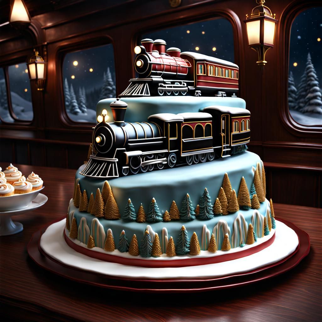 Polar Express Cake