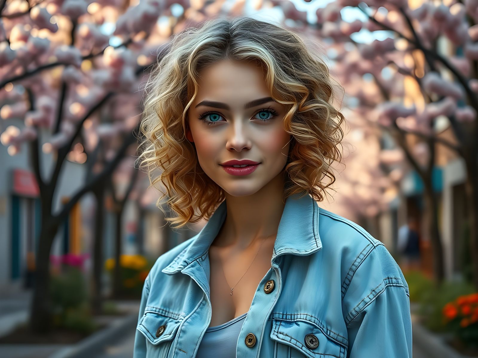 Ethereal European Beauty in Springtime Splendor