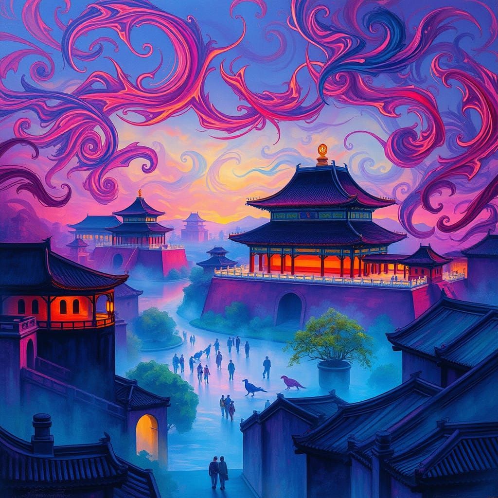 Vibrant Dreamscapes in Beijing's Forbidden City
