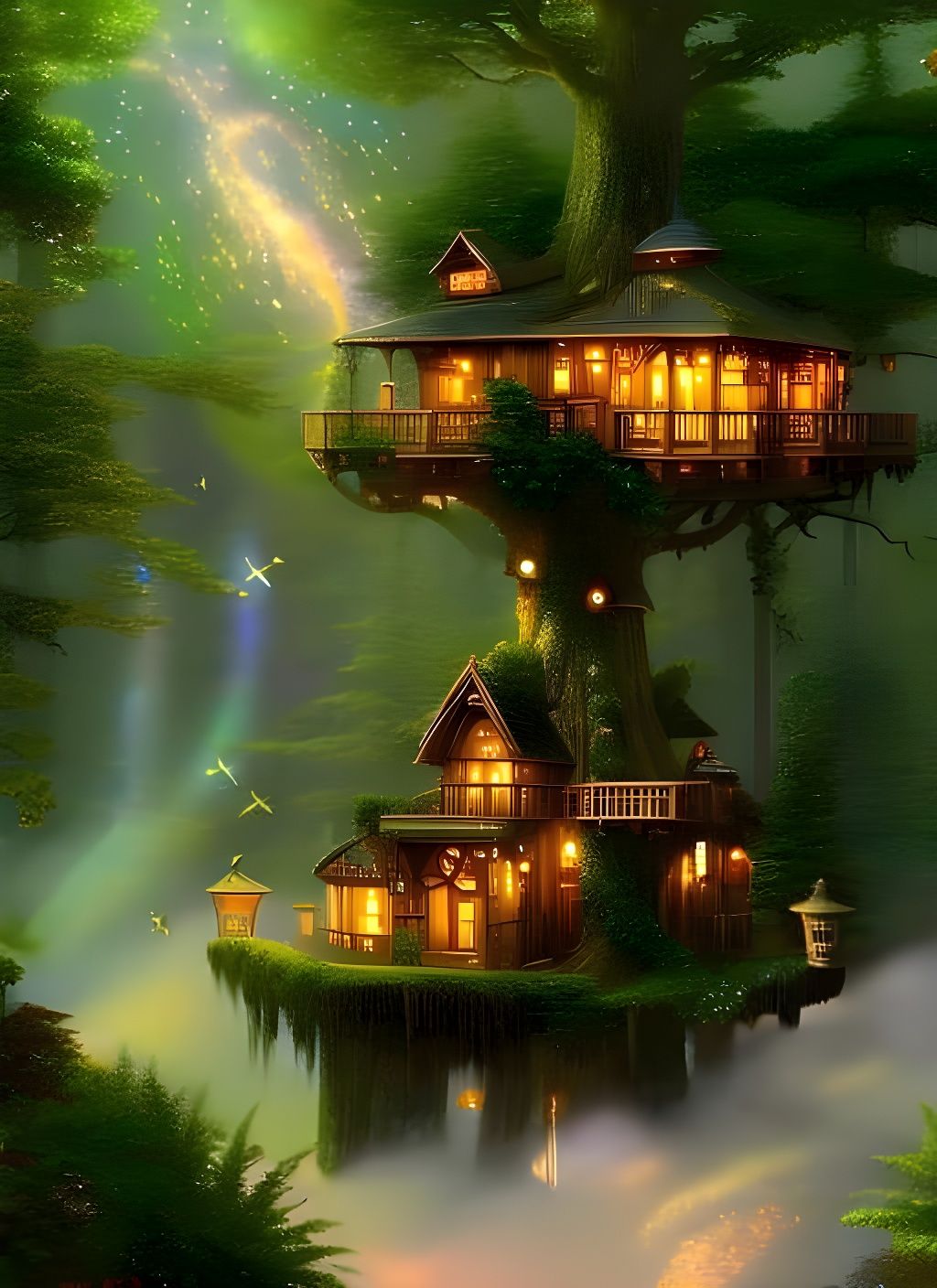 fog on tree house