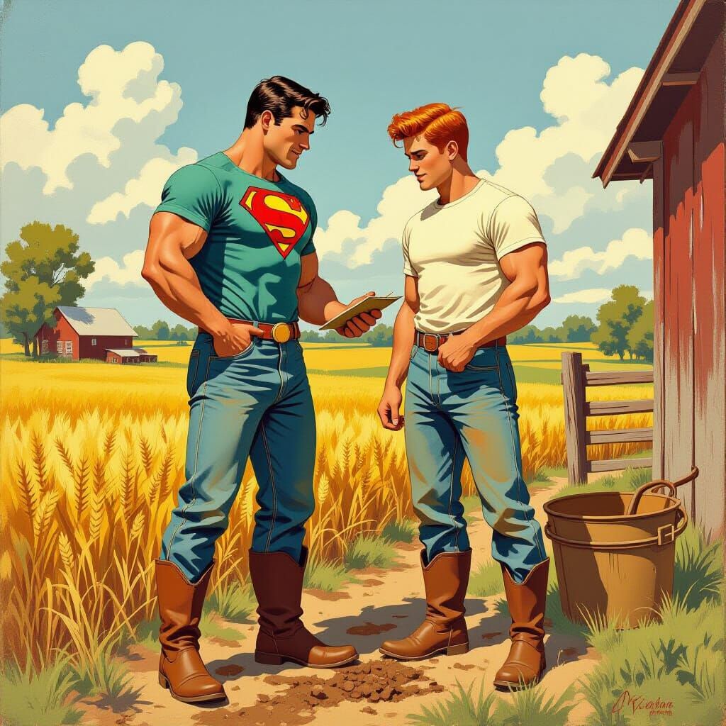 Farmhands: Homage to Rockwell, Benton and Kirby