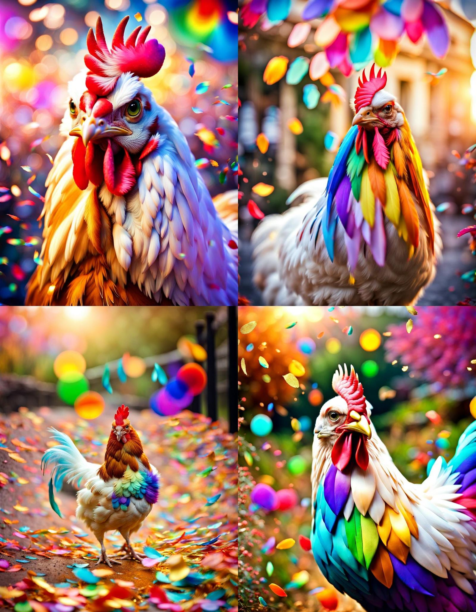 Vibrant Rainbow Celebration in Tiffany Style