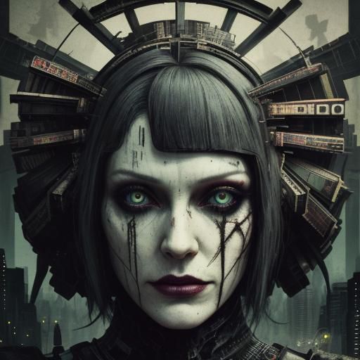 Unsettling Demonic Close-Up in Analog Horror Style