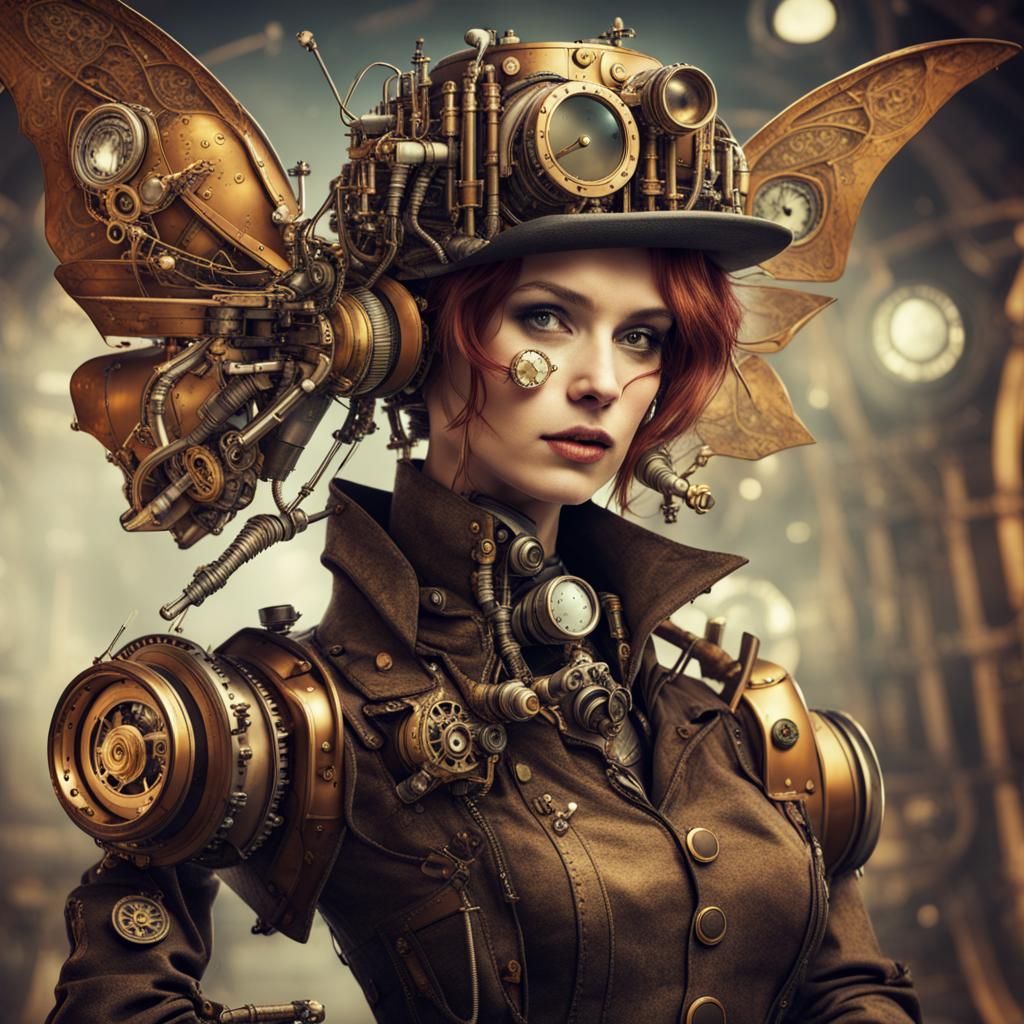 Cyber Fairies in Steampunk Cyberspace