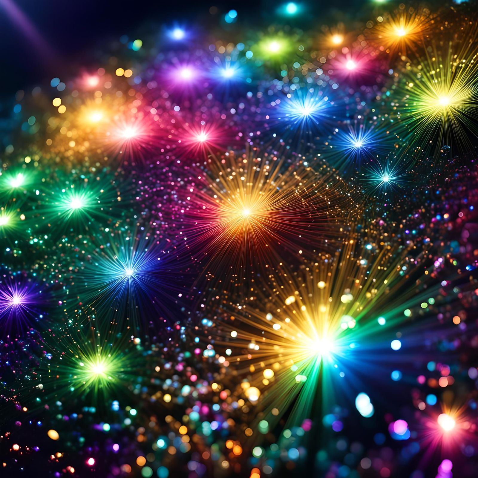 Rainbow Sparkle Explosion in Cosmic Style