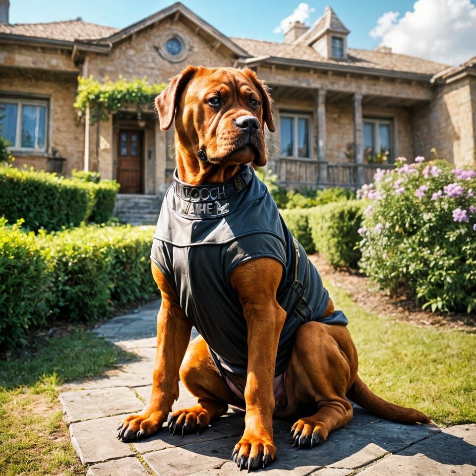 Hooch the French Mastiff: Charming Character Portrait