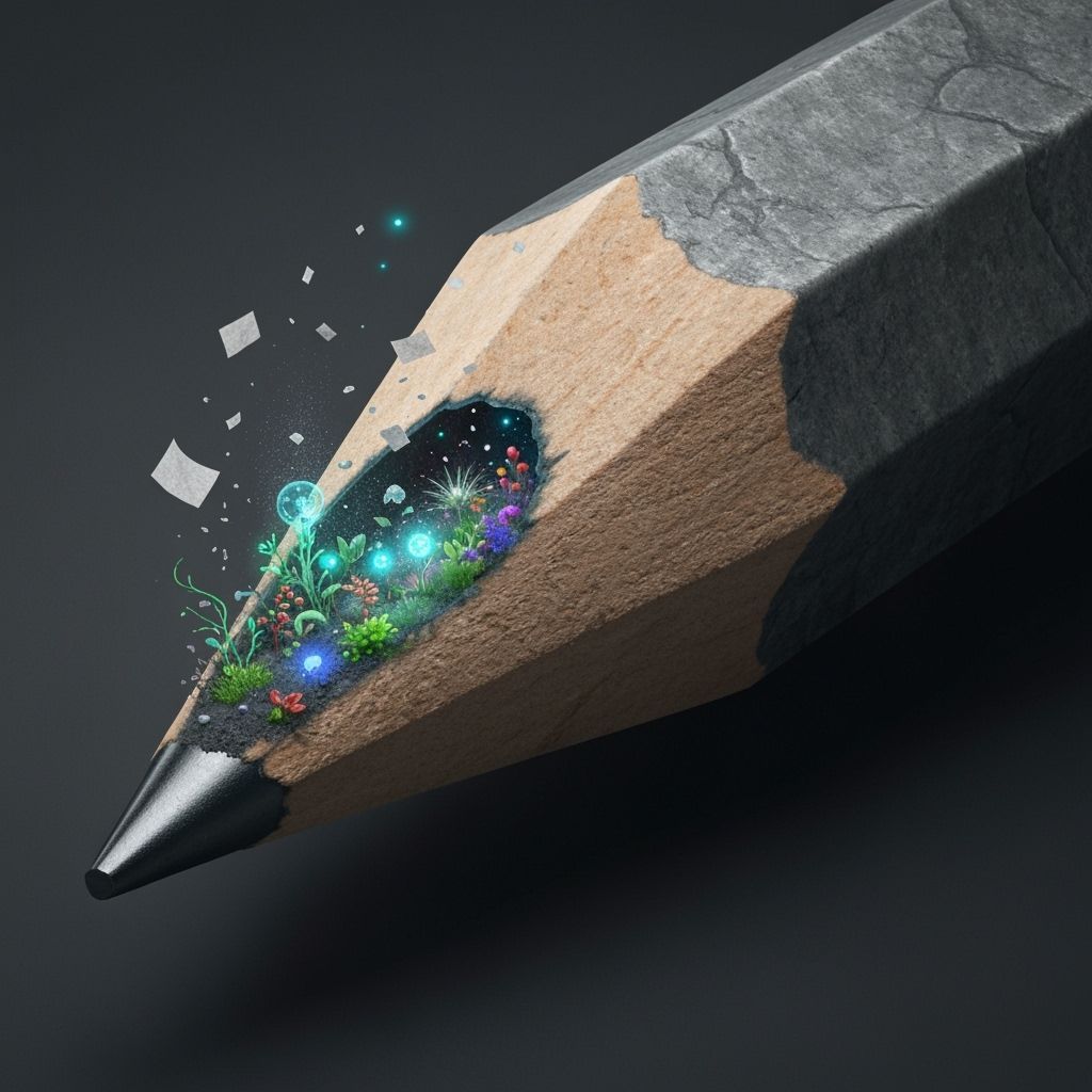 Colossal Pencil Portal to Miniature Ecosystem