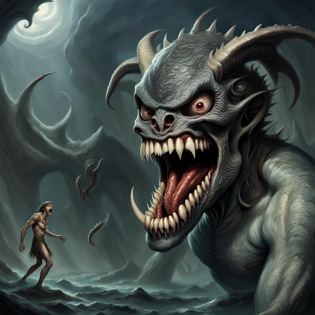 Creepy Demogorgon: A Menacing Demon Face