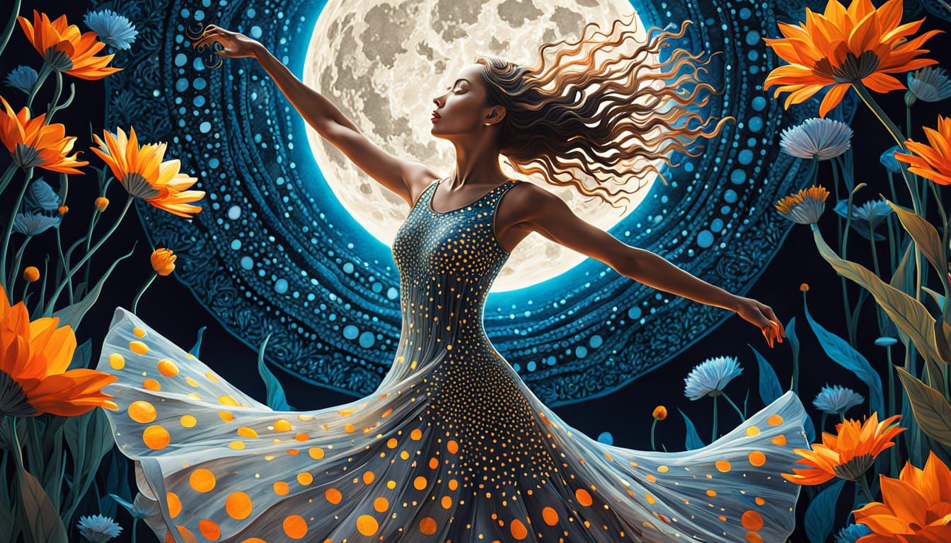 Surreal Digital Art: Dreamlike Dance Among Vibrant, Glowing ...
