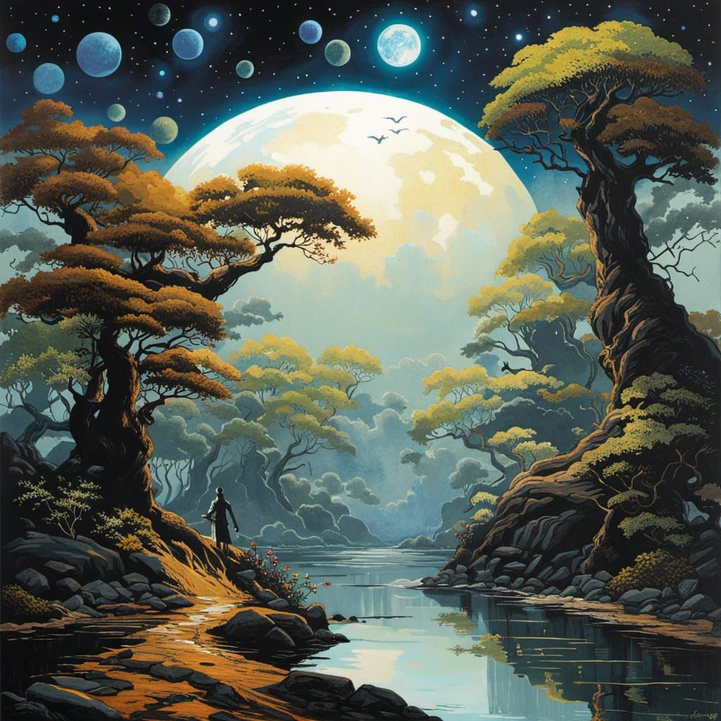 Intergalactic Galaxy Eclipse with Bonsai and Reflections