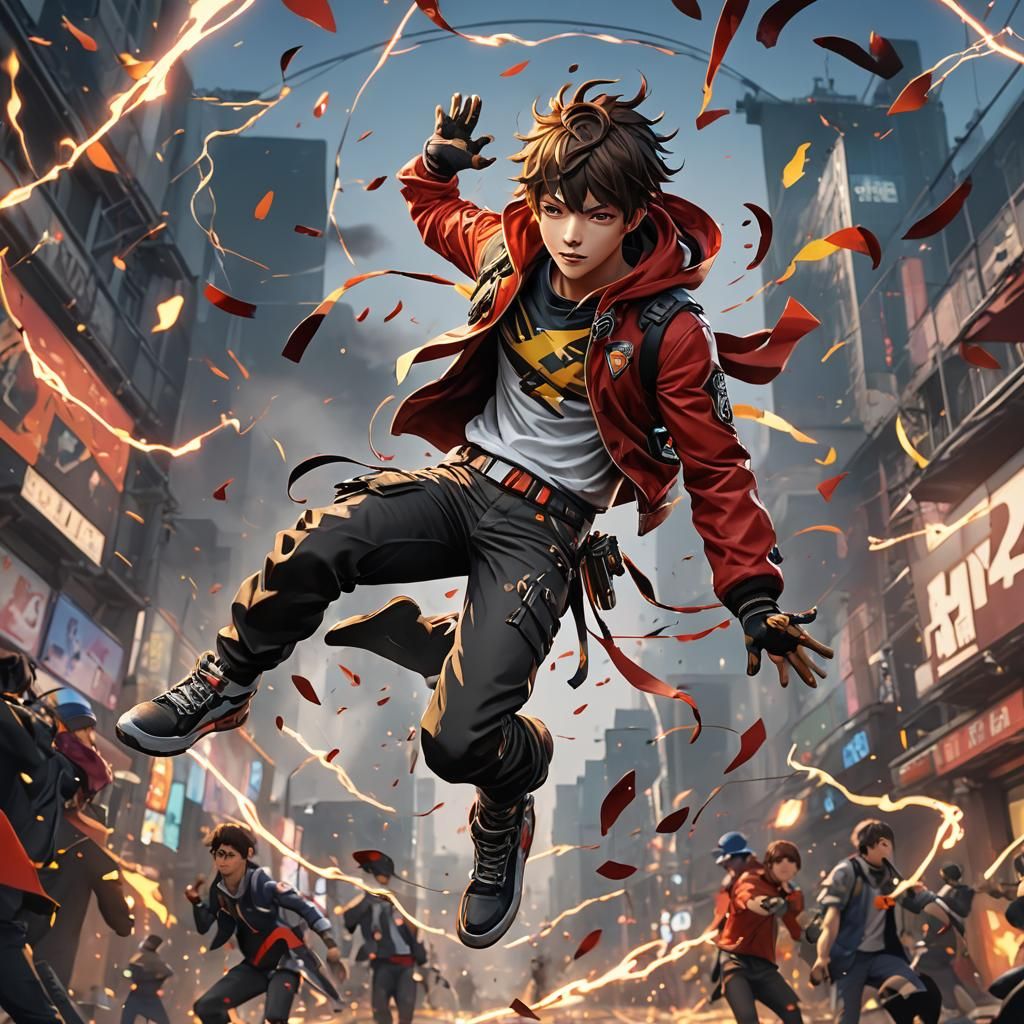 Jumping Jack Flash in Detailed 3D Anime Art