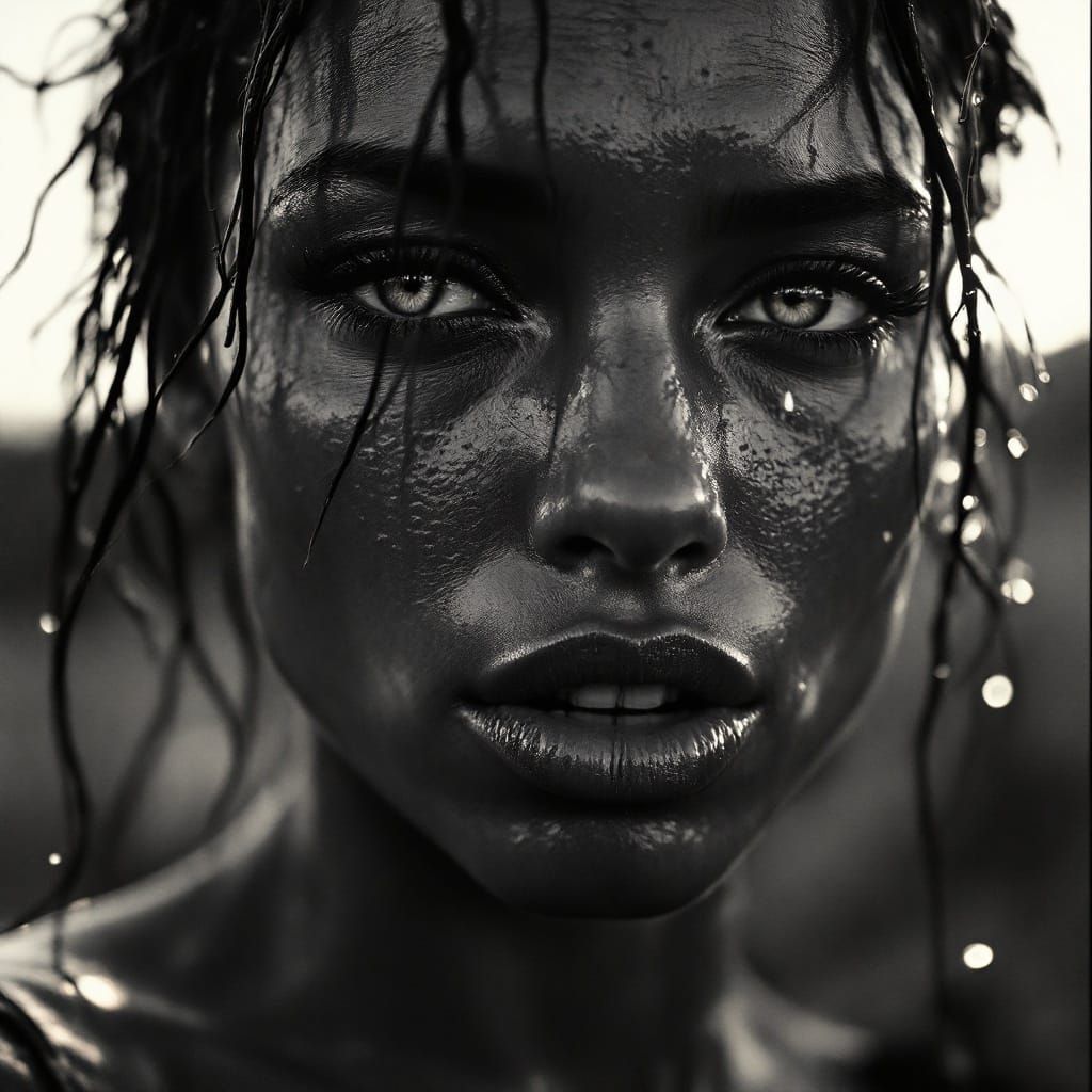 Monochromatic Portrait of a Yoga Student in Dramatic Light