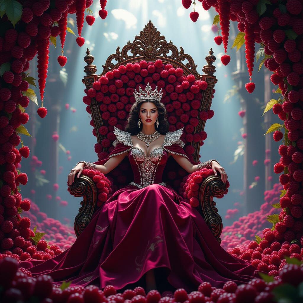 Regal Queen on Raspberry Throne
