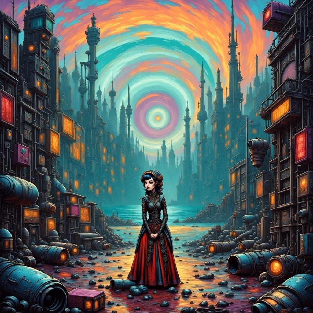 <lora:SybilThorn-2:1.0> aetherpunk auroracore fantasy post-a...