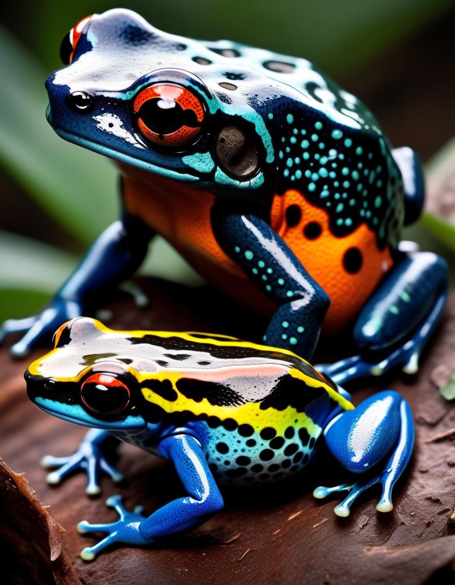 South American Poison Dart Frog and Dart