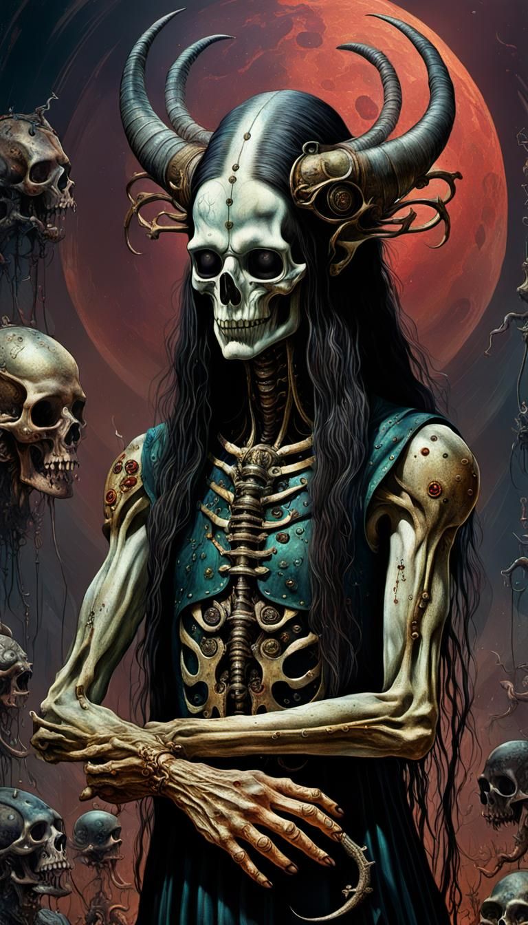 Detailed Witch Portrait in a Fantastical Style