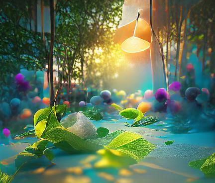 Tranquil Pond Surrounded by Greenery