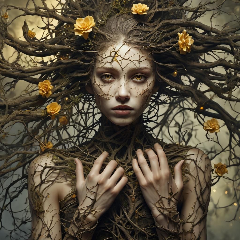 Surreal Flower Hybrid Dances in Ominous Fairy Tale