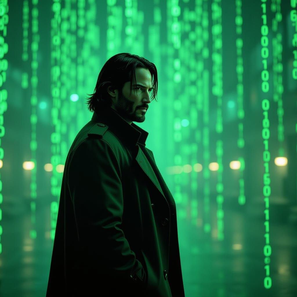 Keanu Reeves as Neo in the Matrix Digital World