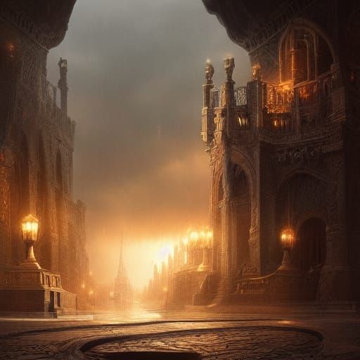 Dramatic Burial of Light: Digital Matte Painting