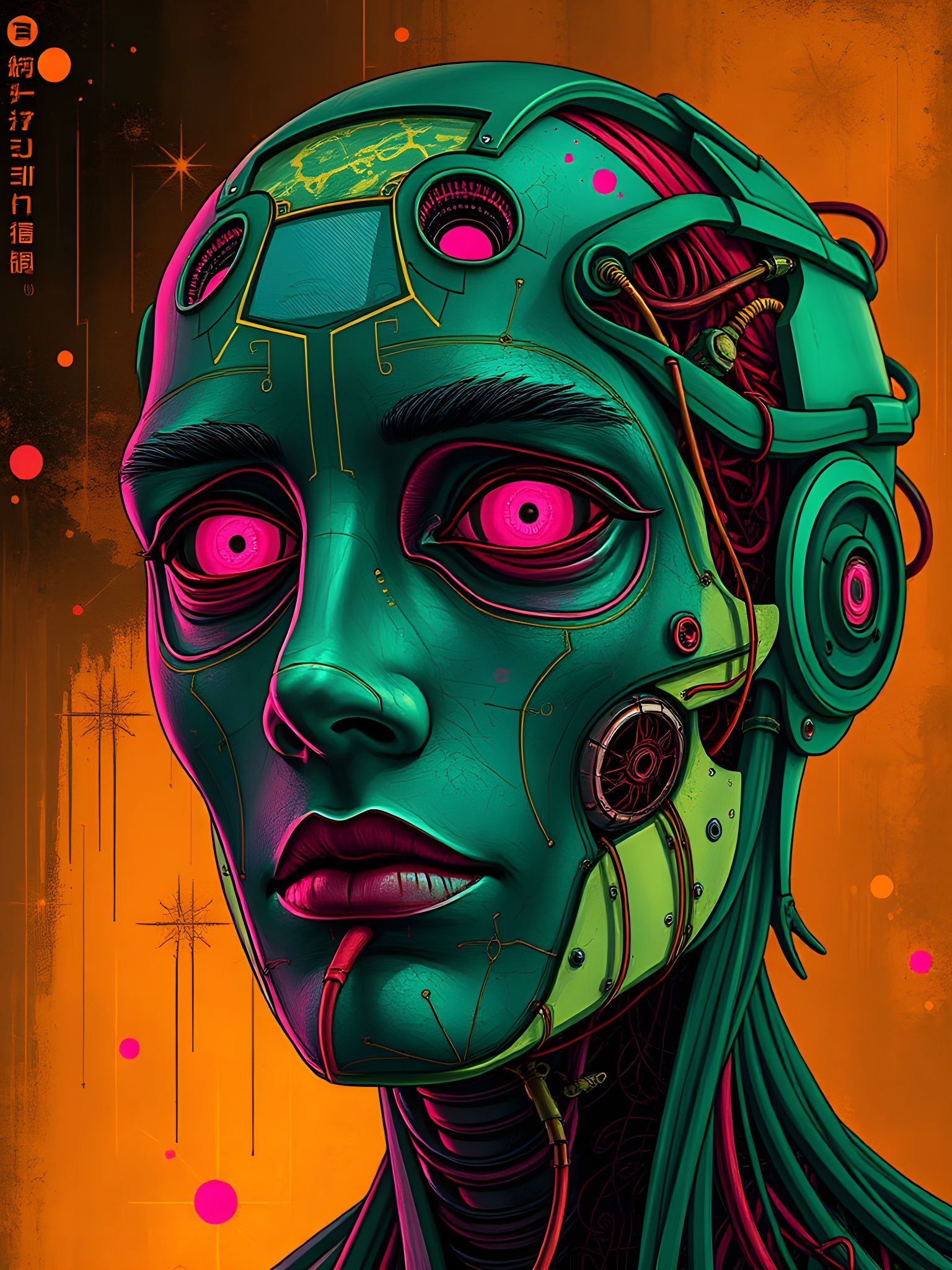 AI Self-Portrait in Surrealist Collage Style