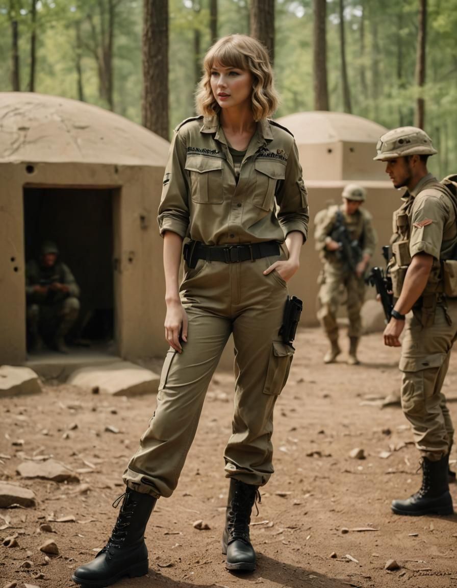 Taylor Swift visiting troops at Stargate Command's Alpha Sit...