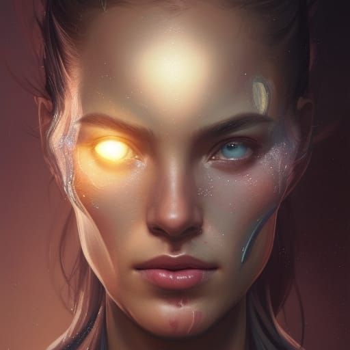 Cancer Zodiac Sign Portrait in Detailed Splash Art