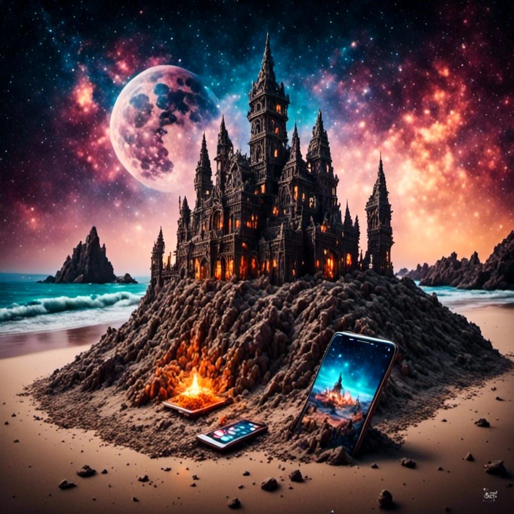 Dreamy Sandcastle with Night Sparkle Lora
