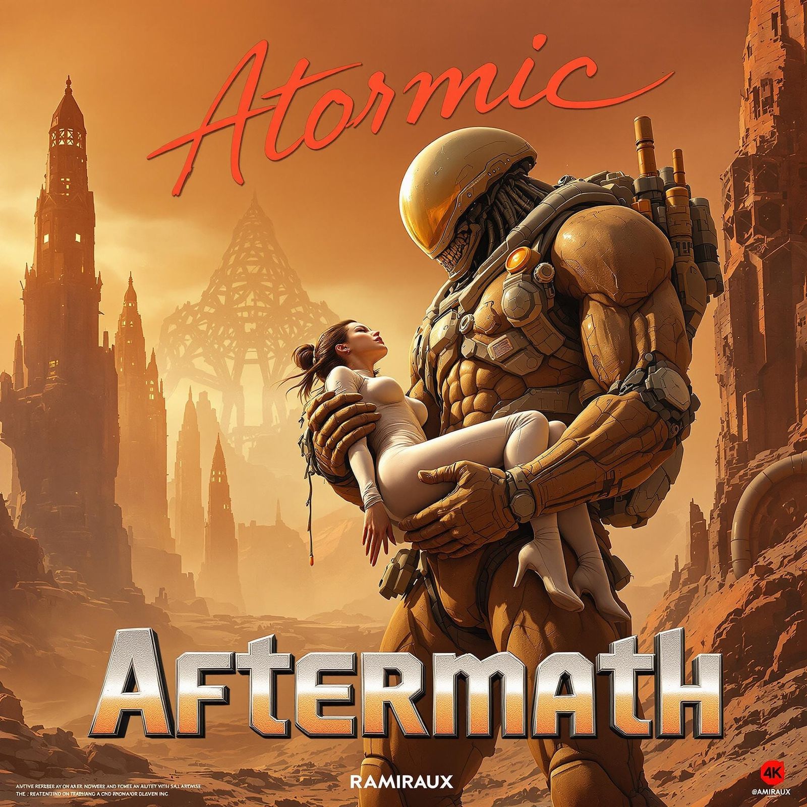 Martian Guardian Cradles Human Survivor in Ruins of Ancient ...