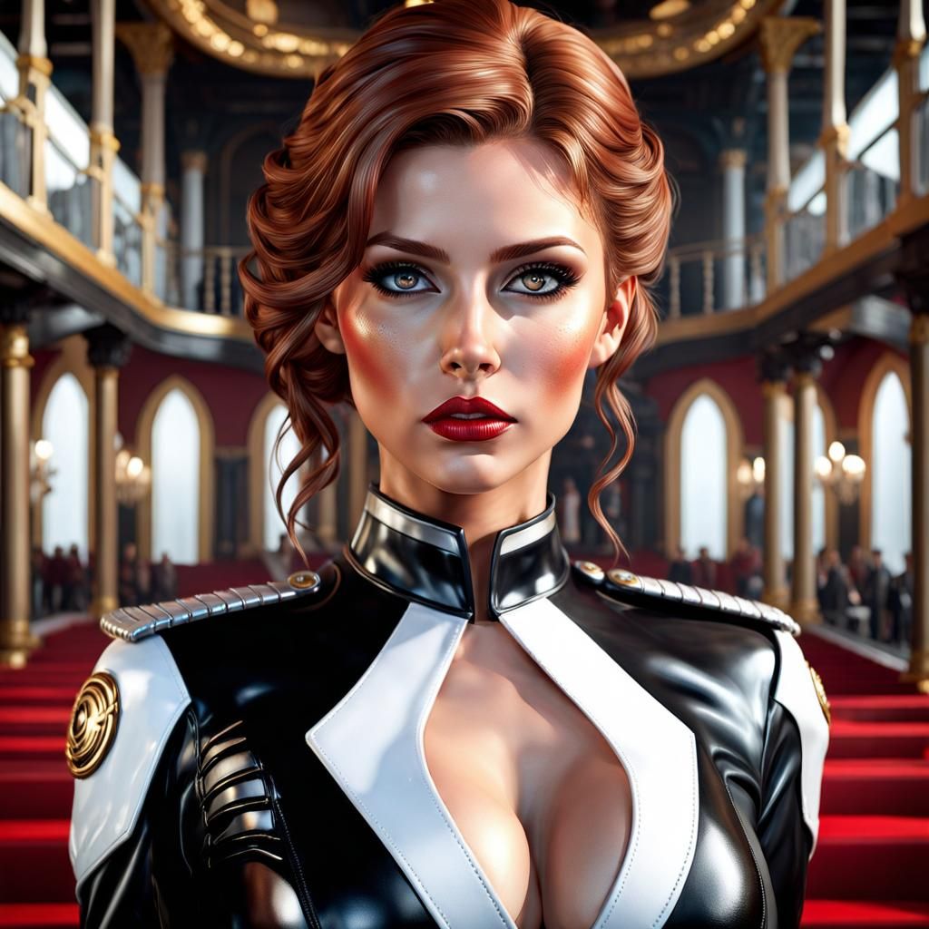 Beautiful Italian Woman Portrait in Gothic Art Style