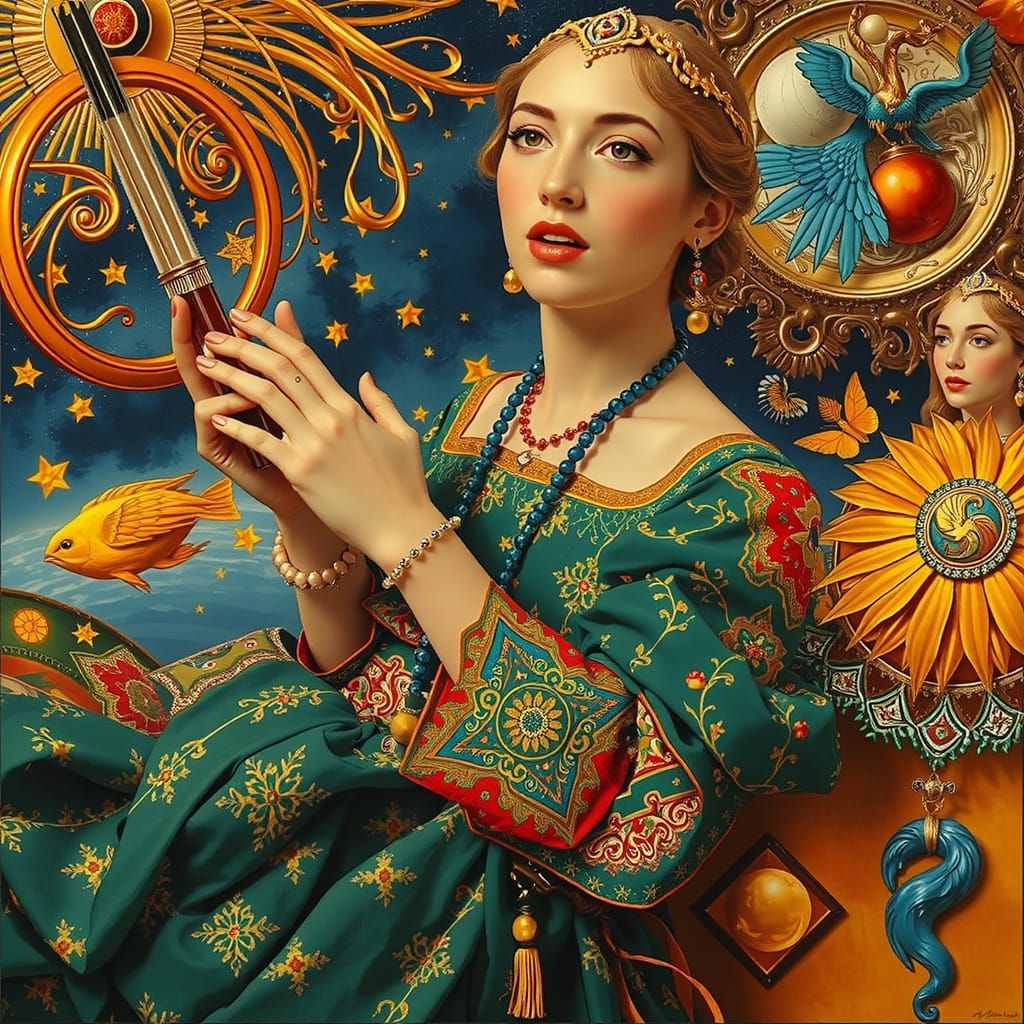 Hyperrealistic Maximalist Image with Fine Detail