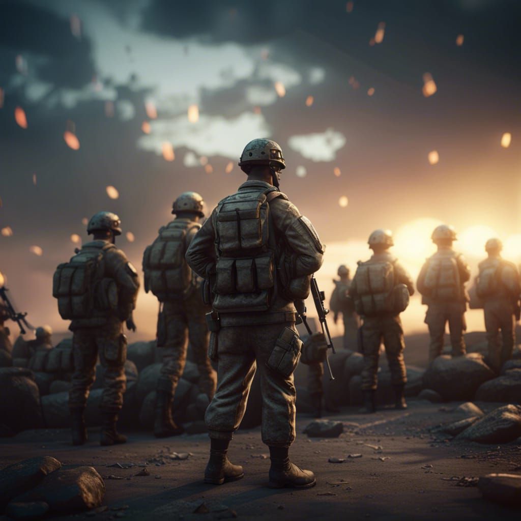 Soldiers United in Hope: 3D Cinematic Render