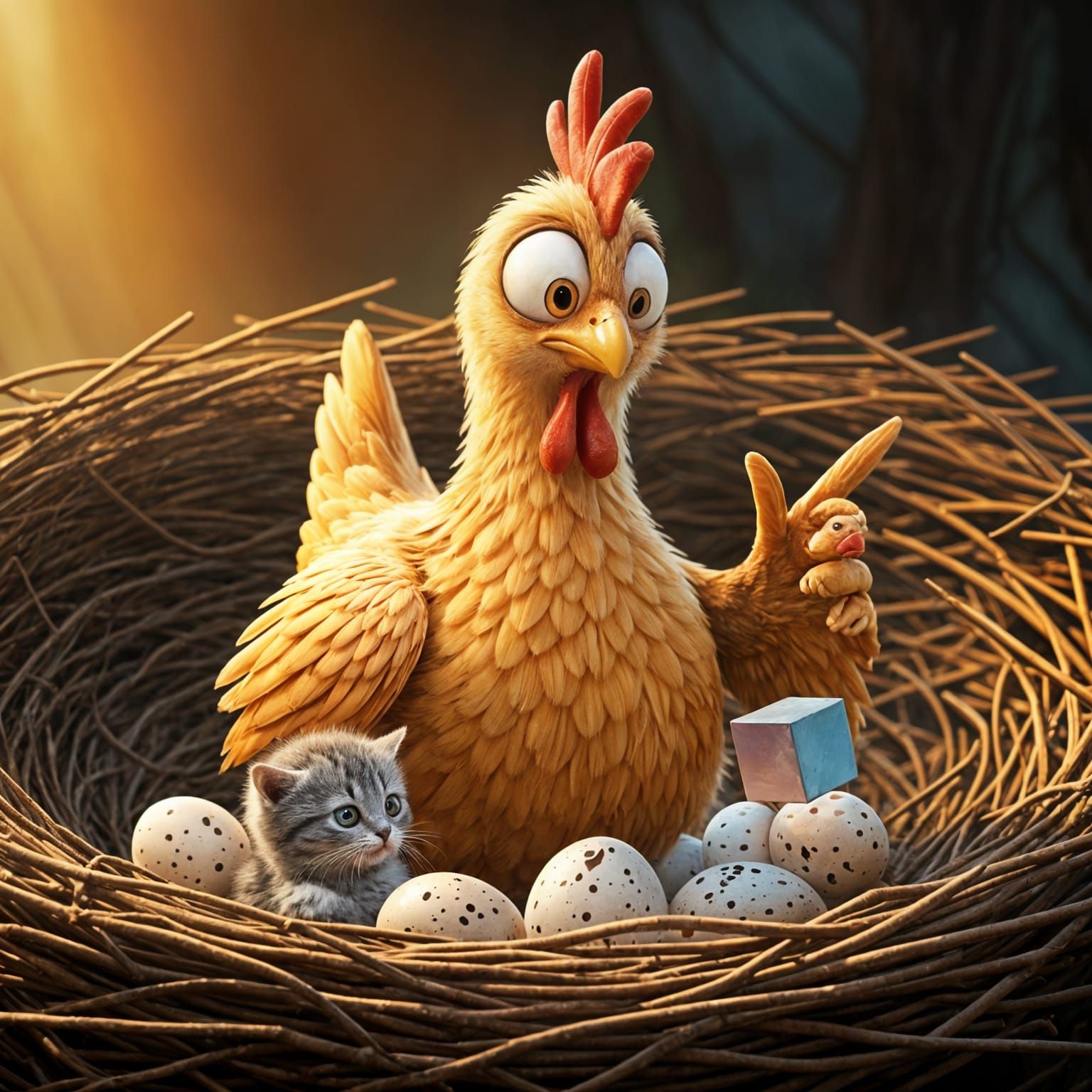 Chicken and cubic egg