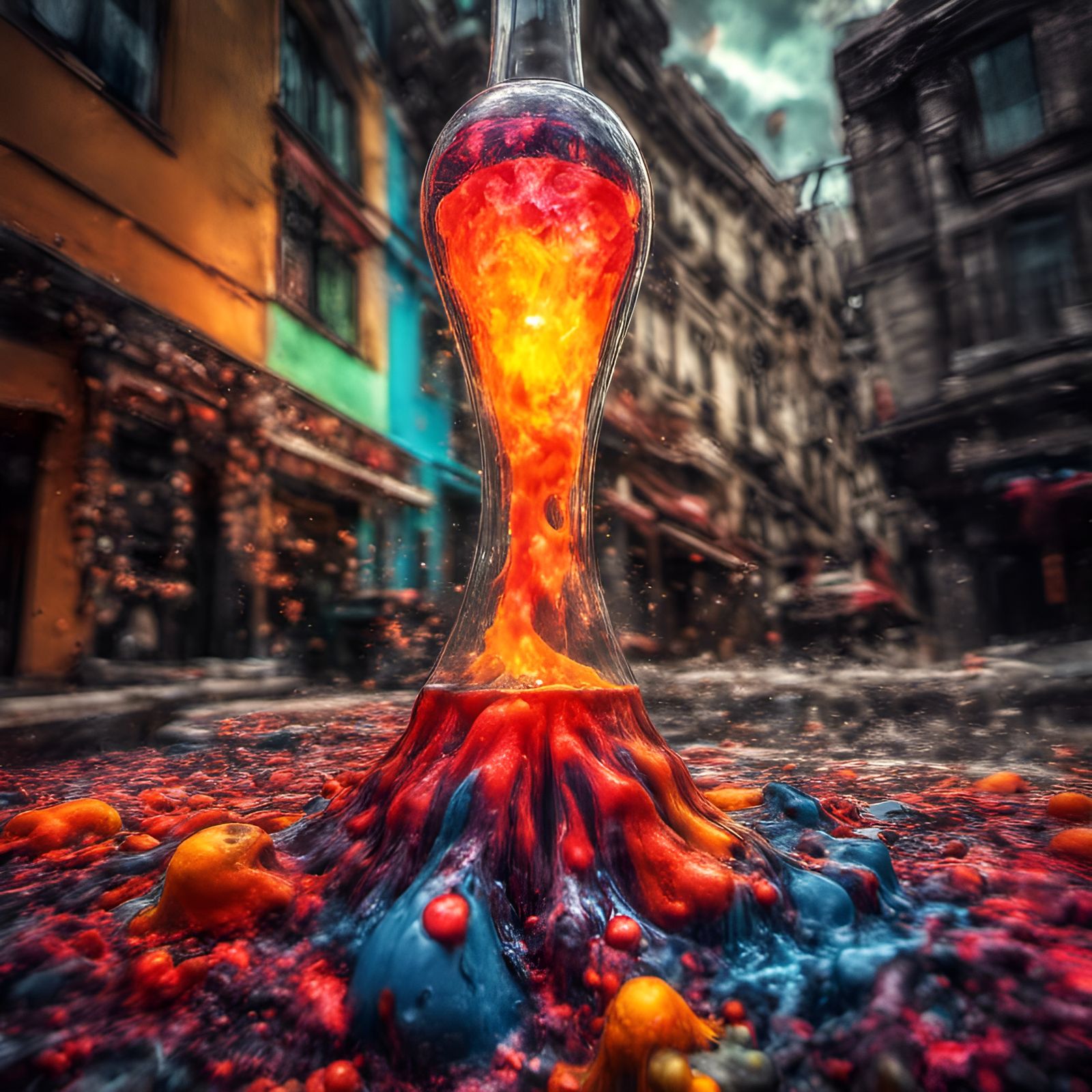 Exploding lava lamp