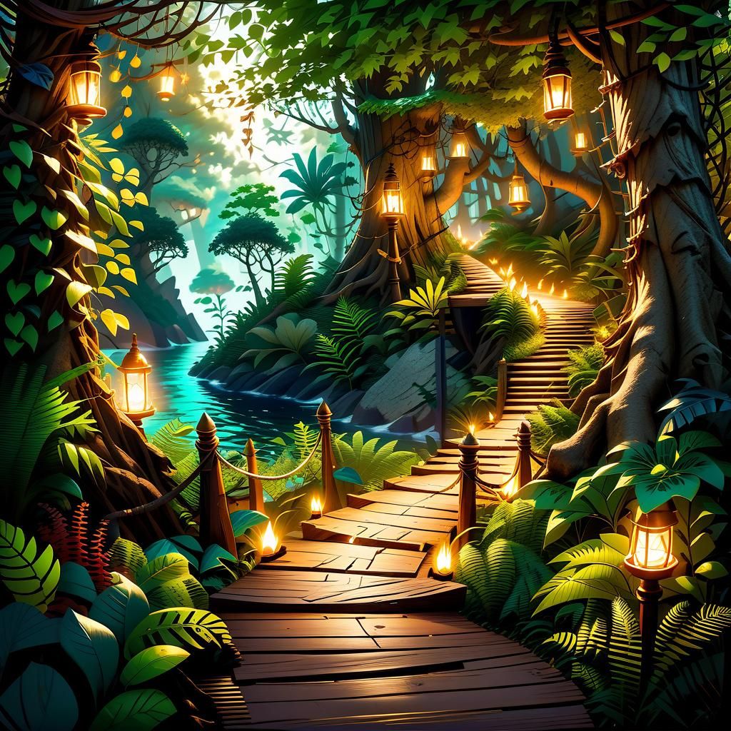Enchanted Forest Path to Hidden Pirate Cove