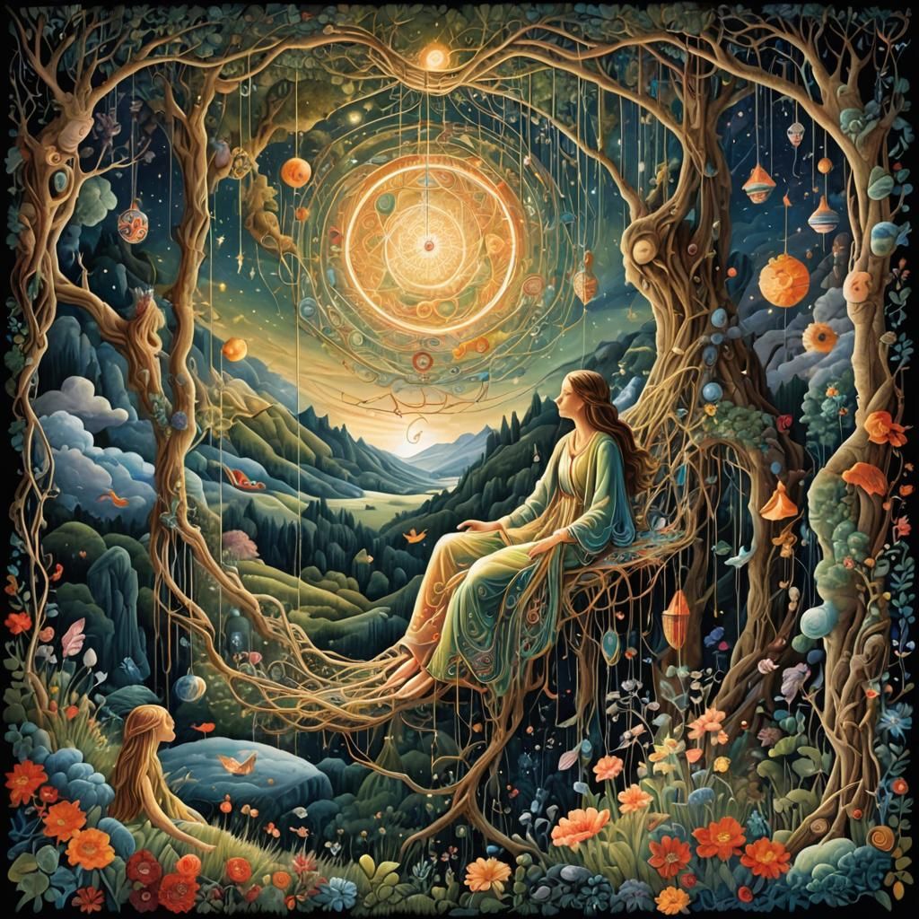 Dream Weaver in Surreal World of Imagination