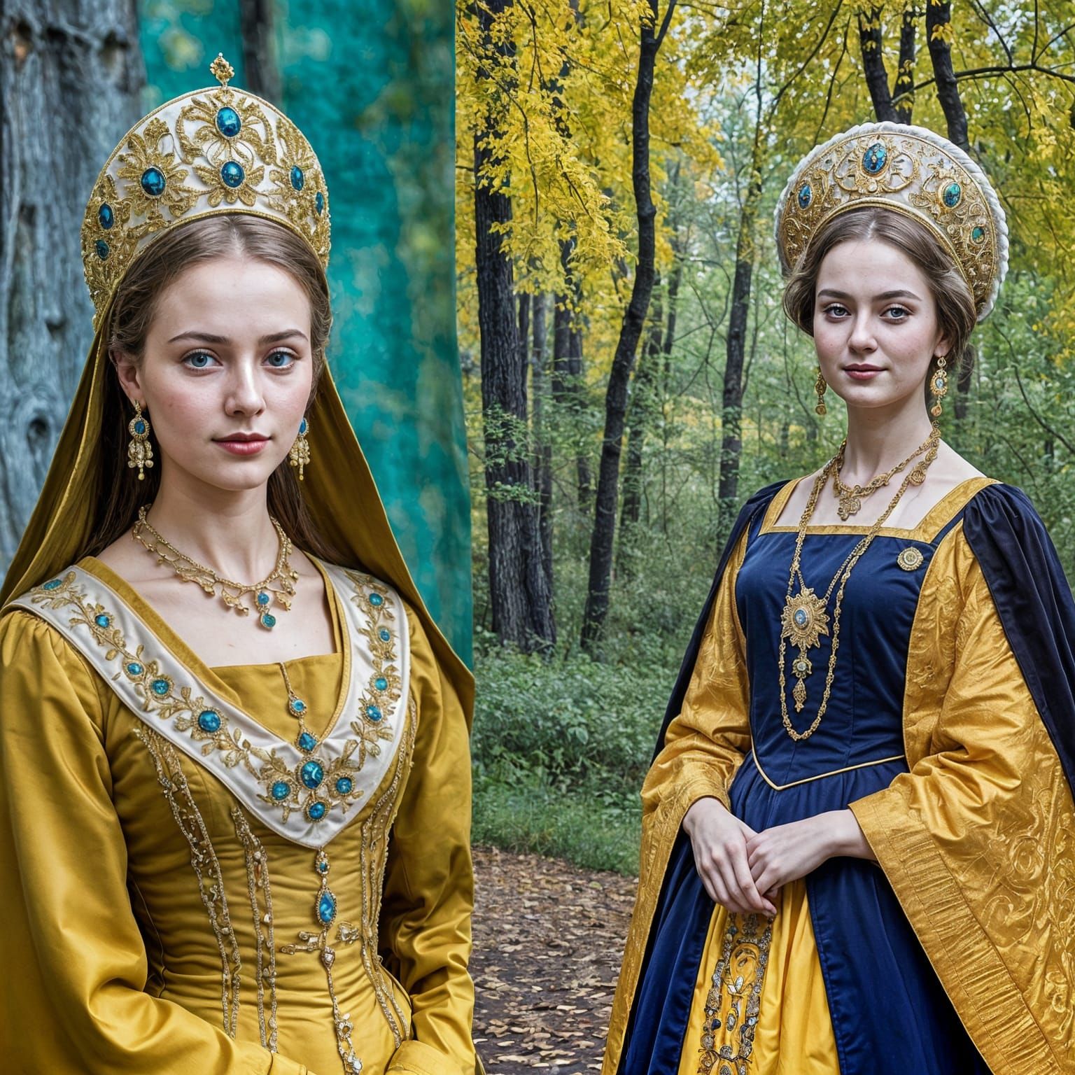 Young Tsarina in Kokoshnik and Sarafan