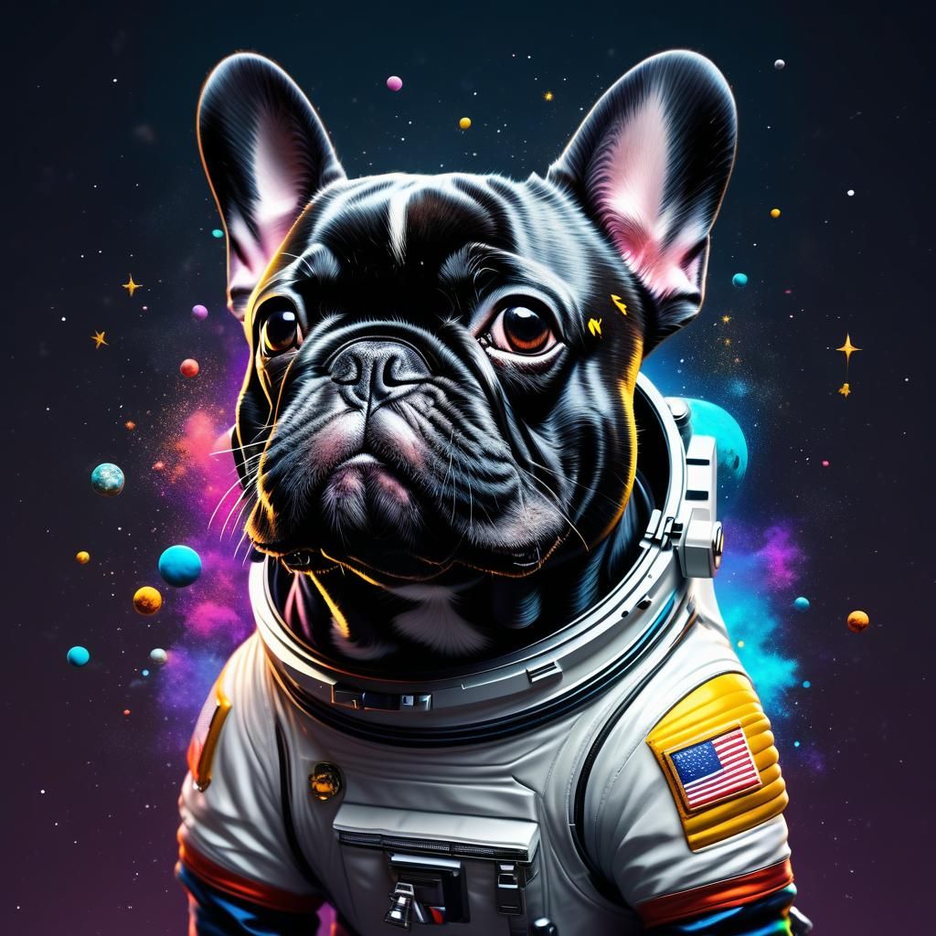 French bulldog astronaut