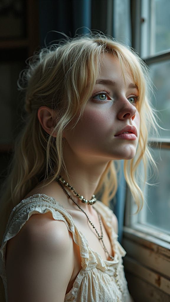 Seductive Asian DJ Girl in Cyberpunk Club Scene