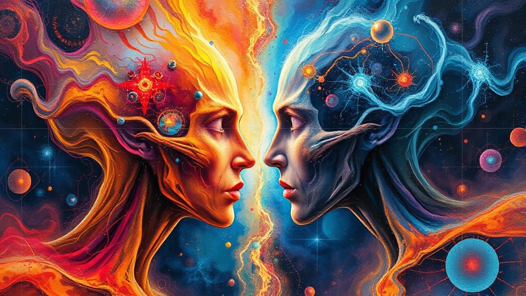 Vibrant Matter and Antimatter in Surreal Parallel Dimension