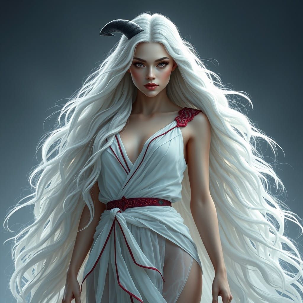 Ethereal Fantasy Mage in Moonlit Elegance