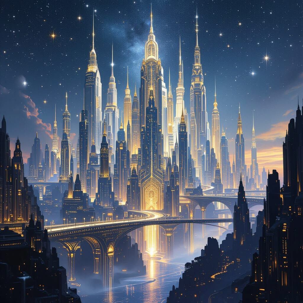 Grand Celestial Cityscape: Masterpiece Monday Sci-Fi Art