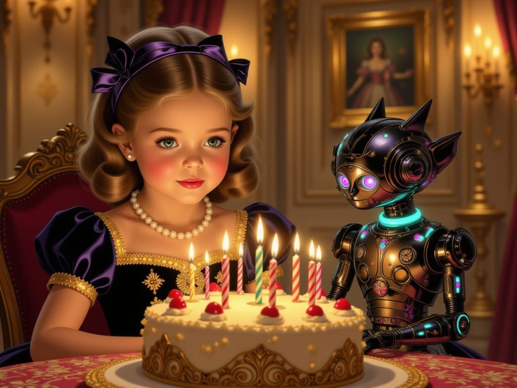Girl's Medieval Birthday with Robot Pet