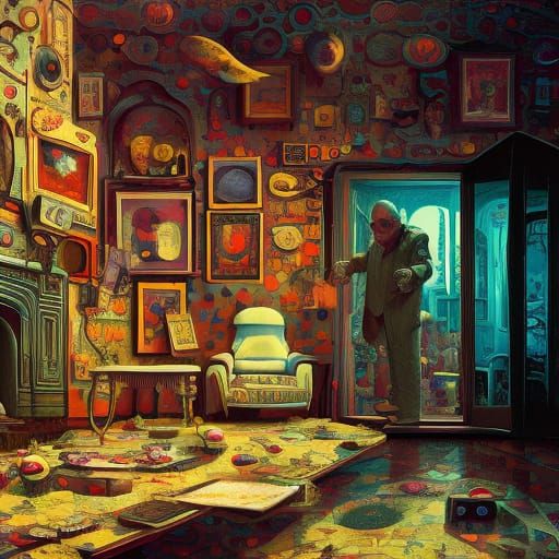 Grandfather's Birthday: Sci-Fi Horror Pop Art